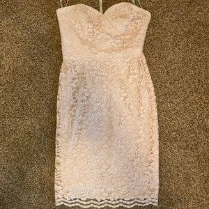 Mid length, Lace bridesmaid dress